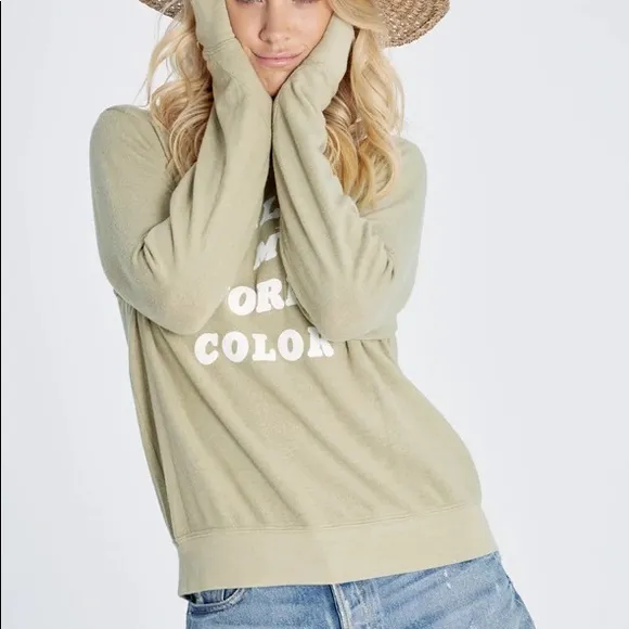 Wildfox Wild is my favorite color olive green baggy beach jumper Medium