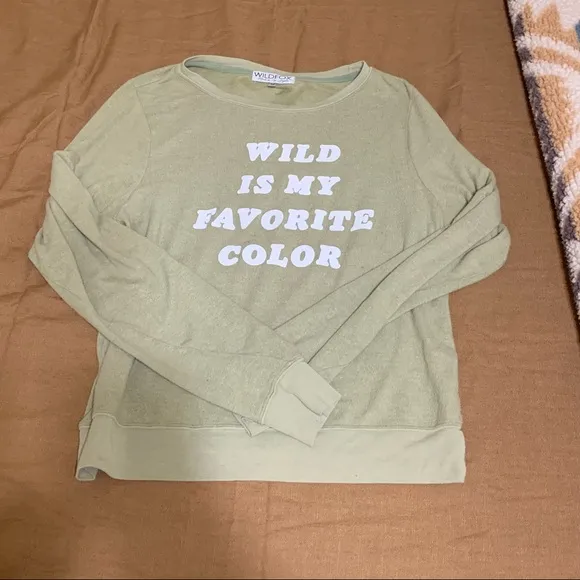 Wildfox Wild is my favorite color olive green baggy beach jumper Medium