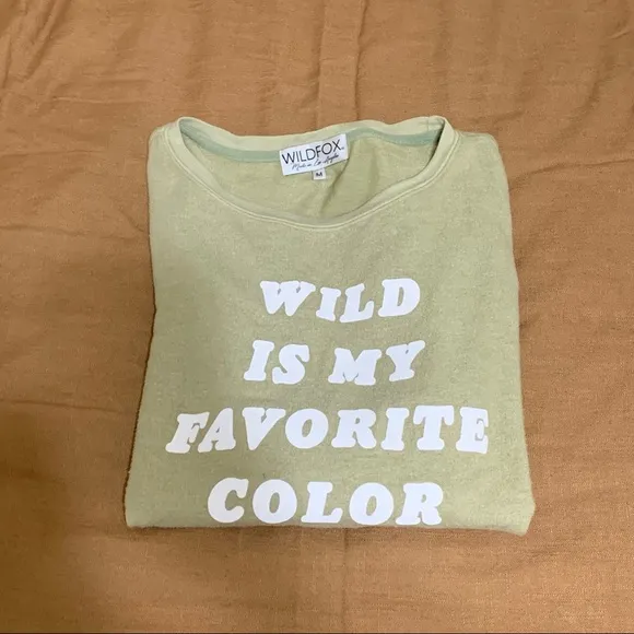 Wildfox Wild is my favorite color olive green baggy beach jumper Medium