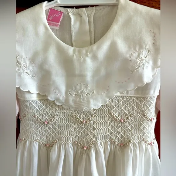 Will’beth Vintage Smocked Embroidered Gown Dress, Size 6