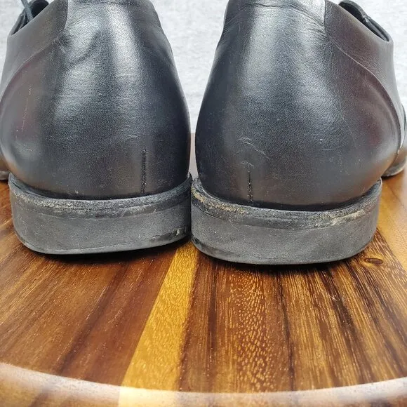 Wolf and Shepherd Oxfords Men's 14 D Black Leather Cap Toe Business Dress Shoes