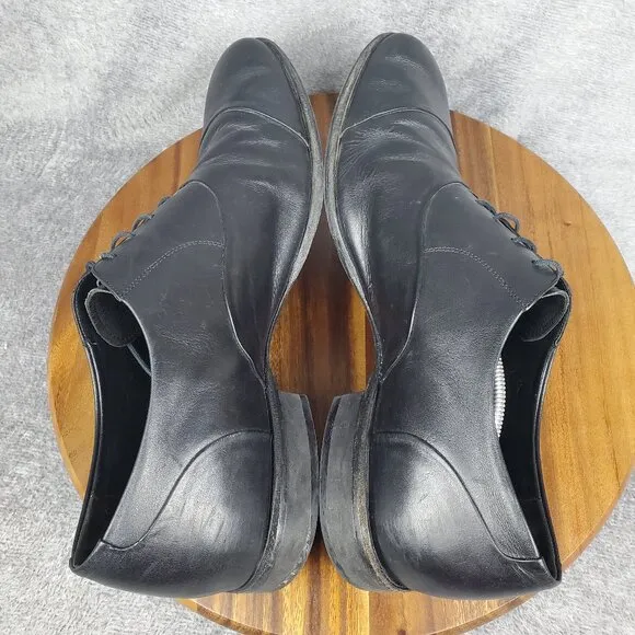 Wolf and Shepherd Oxfords Men's 14 D Black Leather Cap Toe Business Dress Shoes