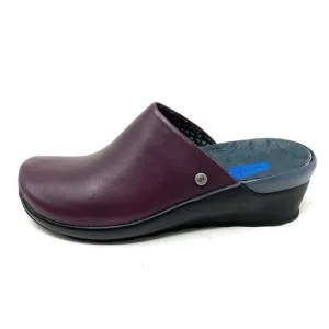 Wolky Go Comfort Clogs Bordo Velvet Leather
