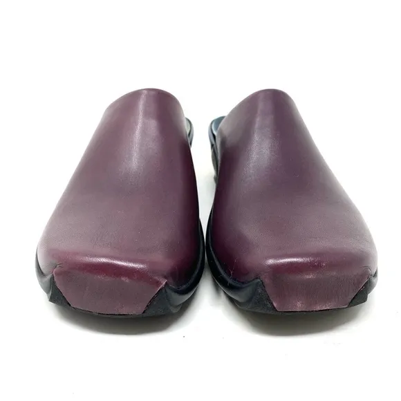 Wolky Go Comfort Clogs Bordo Velvet Leather