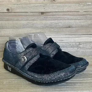 Womens Alegria Brena Moon Shadow Shimmer Metallic Black Comfort Clogs Size EU 38