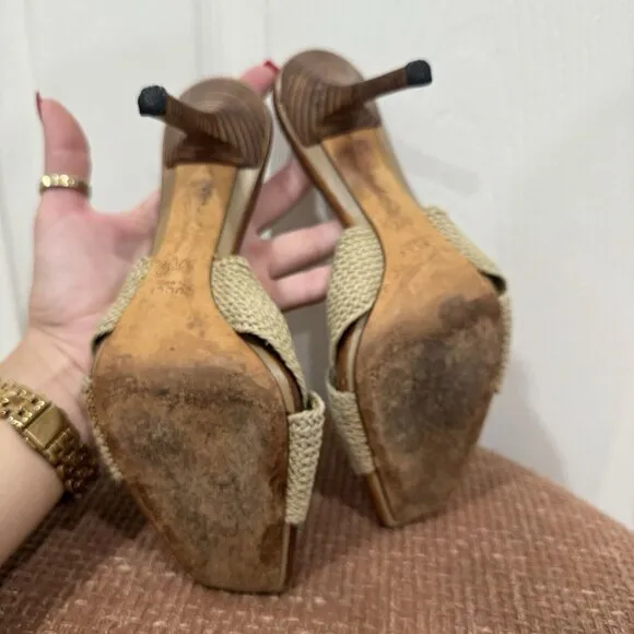 Women’s Authentic GUCCI 1990s Kitten Heels Boho Size 37c Size US 7 RARE