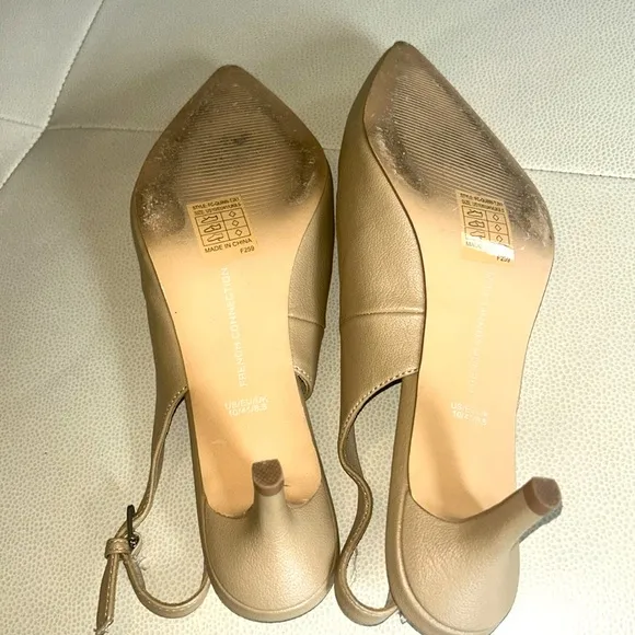 WOMEN'S FRENCH CONNECTION Quinn Pumps -Slingback Kitten Heels -Size 8.5