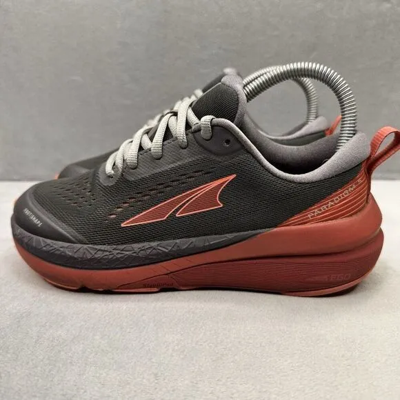 Womens Size 6.5 Altra Paradigm 5 Shoes Gray/Coral Road Running Low Top Sneakers