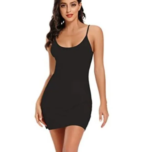 Womens Slip Sleeveless Comfy Soft Sleepwear Dress