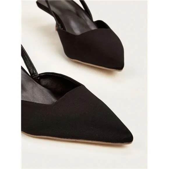 Women's Solid Color Kitten Heels, Elegant Pointed Toe High Heels