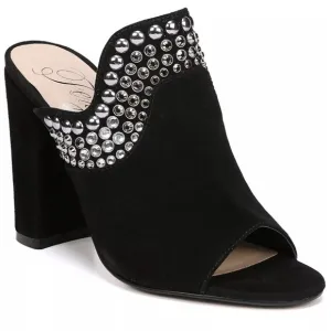 Womens Studded Black Block Heel Mule by Fergie