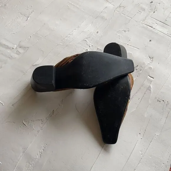 Women's Western Wedge Slip Ons Size 8