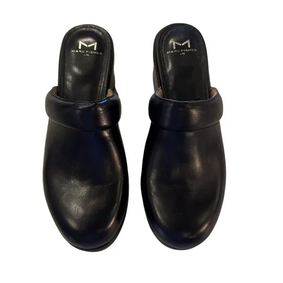 Worn Once! Marc Fisher LTD Black MLBECKETT Mules or Clogs Size 7.5