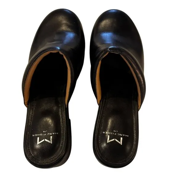 Worn Once! Marc Fisher LTD Black MLBECKETT Mules or Clogs Size 7.5