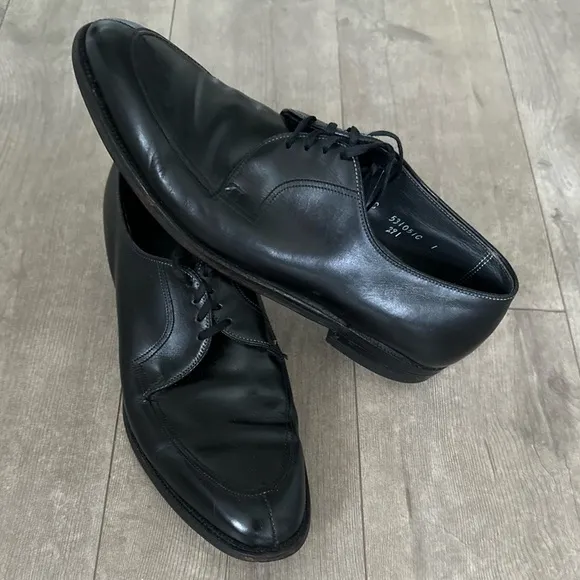 WRIGHT Men Lace-up Quality Shoe Sz 10 C Split Toe Black Leather Oxfords USA Made