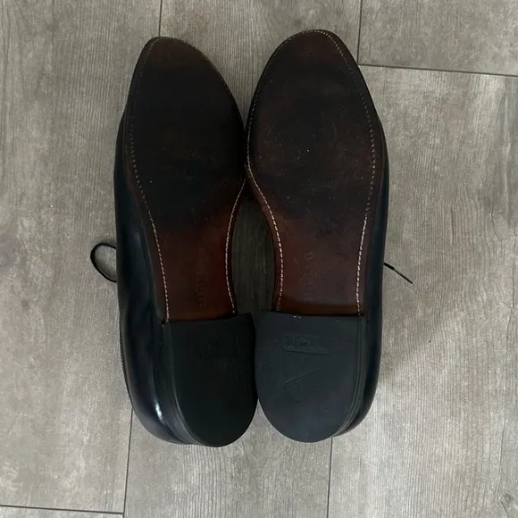 WRIGHT Men Lace-up Quality Shoe Sz 10 C Split Toe Black Leather Oxfords USA Made