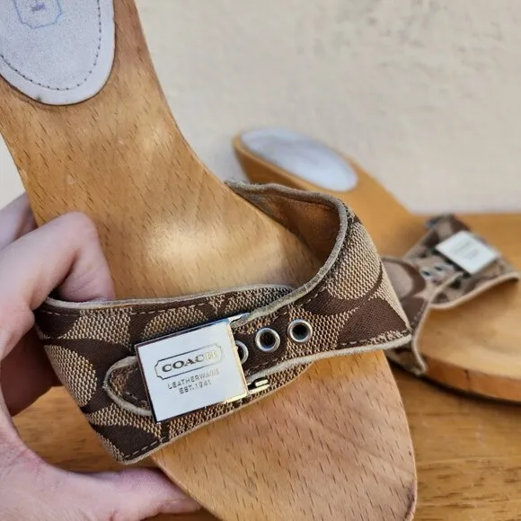 Y2K Coach Monogram Juliet Kitten Heels