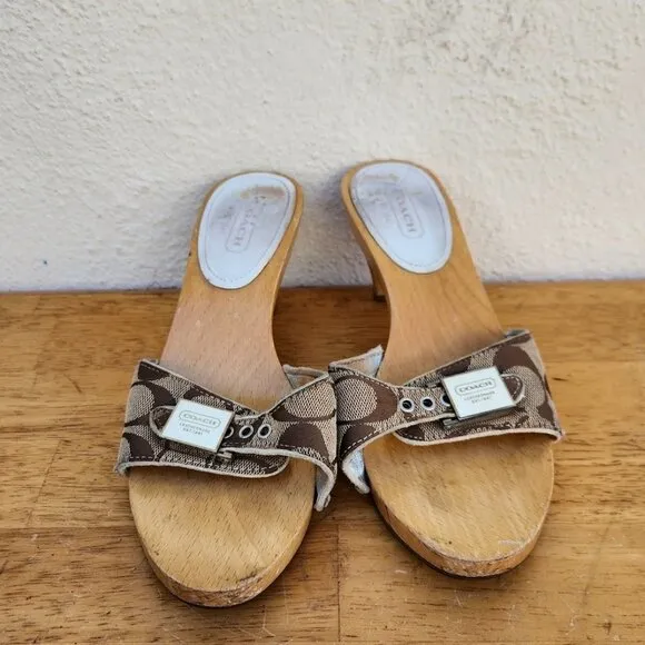 Y2K Coach Monogram Juliet Kitten Heels