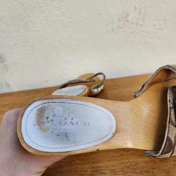 Y2K Coach Monogram Juliet Kitten Heels