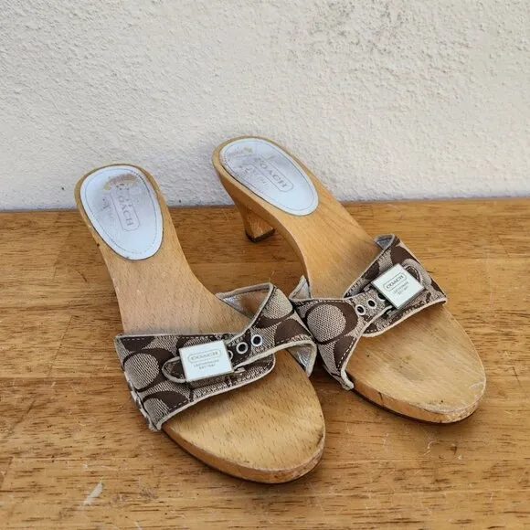 Y2K Coach Monogram Juliet Kitten Heels