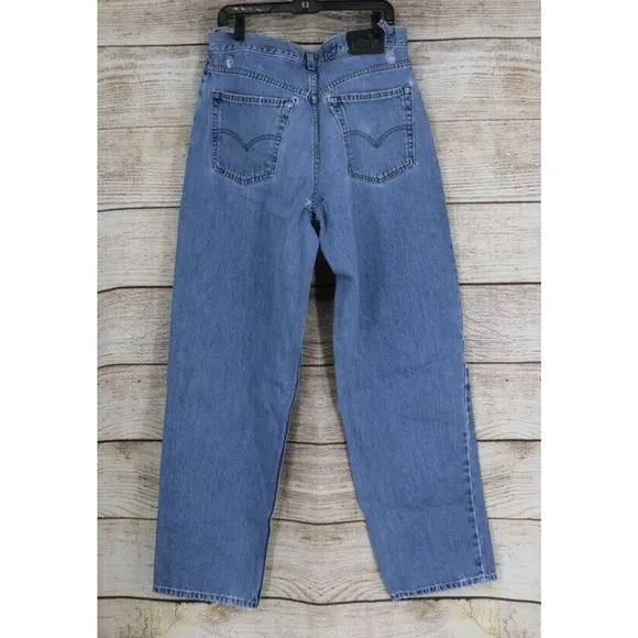 Y2K VINTAGE SilverTab Levis Baggy Wide Leg Mens Tag Size 34x36 Medium Wash Jeans