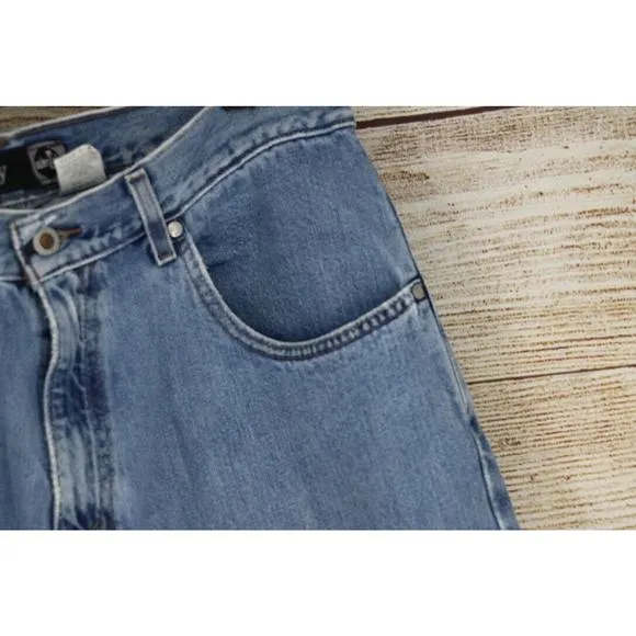Y2K VINTAGE SilverTab Levis Baggy Wide Leg Mens Tag Size 34x36 Medium Wash Jeans