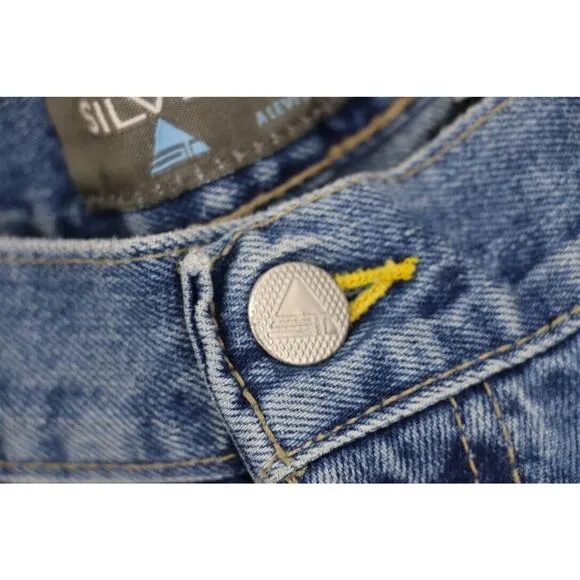 Y2K VINTAGE SilverTab Levis Oversized Fit Mens Tag Size 34x36 Medium Wash Jeans