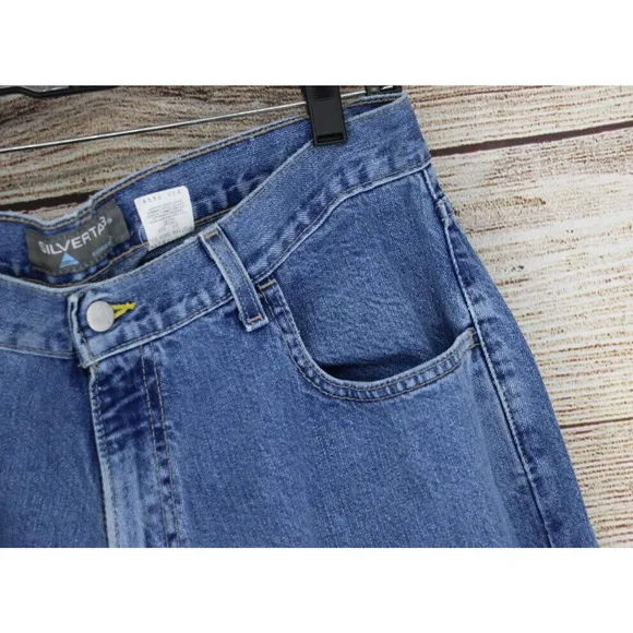 Y2K VINTAGE SilverTab Levis Oversized Fit Mens Tag Size 34x36 Medium Wash Jeans