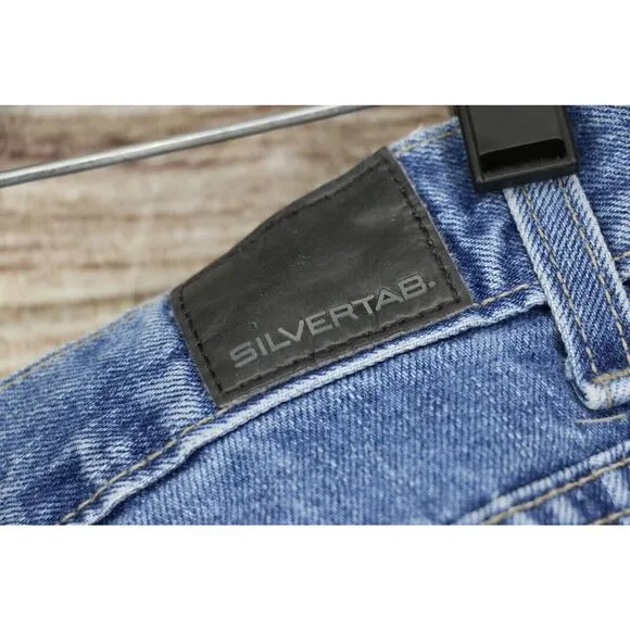 Y2K VINTAGE SilverTab Levis Oversized Fit Mens Tag Size 34x36 Medium Wash Jeans