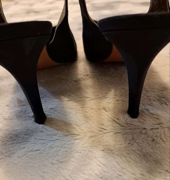 Yves Saint Laurent Black Slingback Heels  Size 8.5