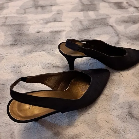 Yves Saint Laurent Black Slingback Heels  Size 8.5