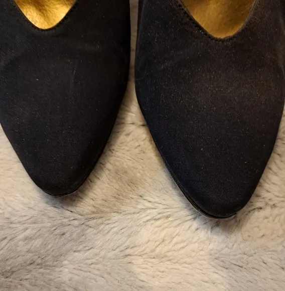 Yves Saint Laurent Black Slingback Heels  Size 8.5