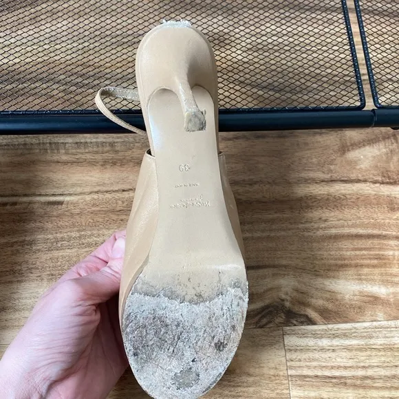 Yves Saint Laurent Tribtoo Beige Slingback pumps 105mm - Size 39