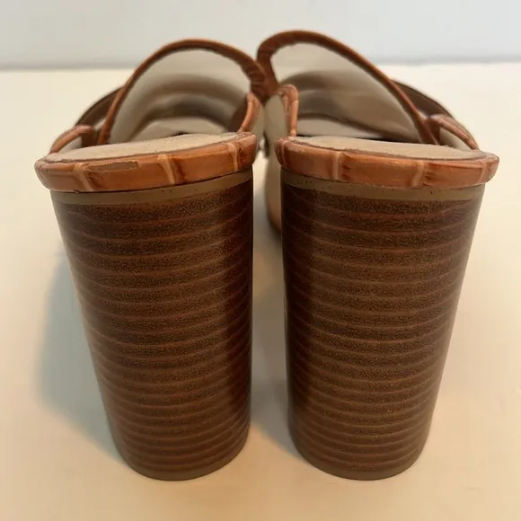 Zac Posen Aidan Caramel Brown Leather Loafer Mules 10