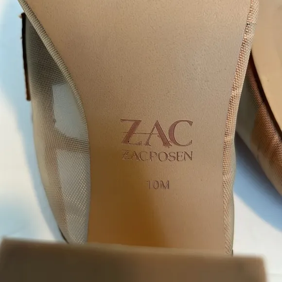 Zac Posen Aidan Caramel Brown Leather Loafer Mules 10