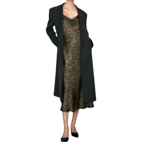 Zara Animal Print Cowl Neck Satin Slip Dress XS