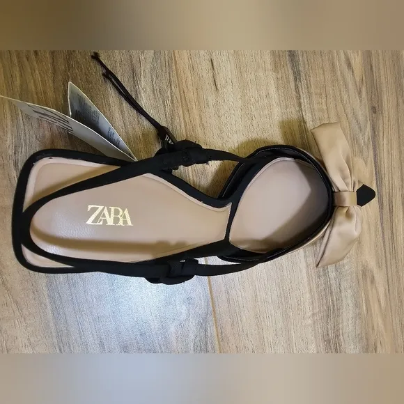 Zara, BOW TRIM SLINGBACKS, US 7.5