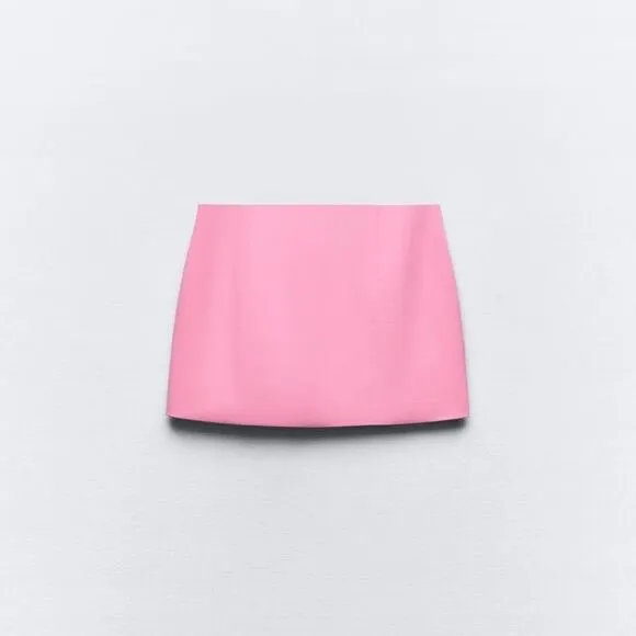 Zara CUT OUT MINI SKIRT pink