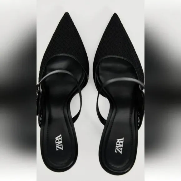 ZARA HEELED MESH MULES
