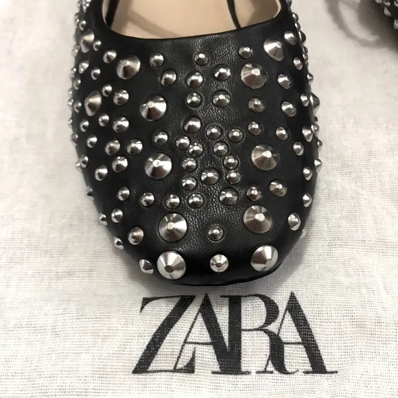 ZARA KIDS STUDDED SLINGBACK BALLET HEELS bloggeres Favorite