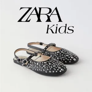 ZARA KIDS STUDDED SLINGBACK BALLET HEELS bloggeres Favorite