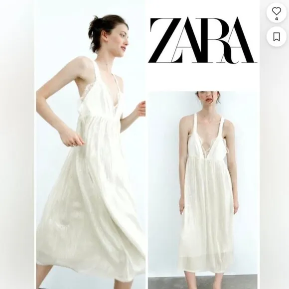ZARA Limited Edition Sequin Knit Slip Dress Size M NEW WITH TAG!