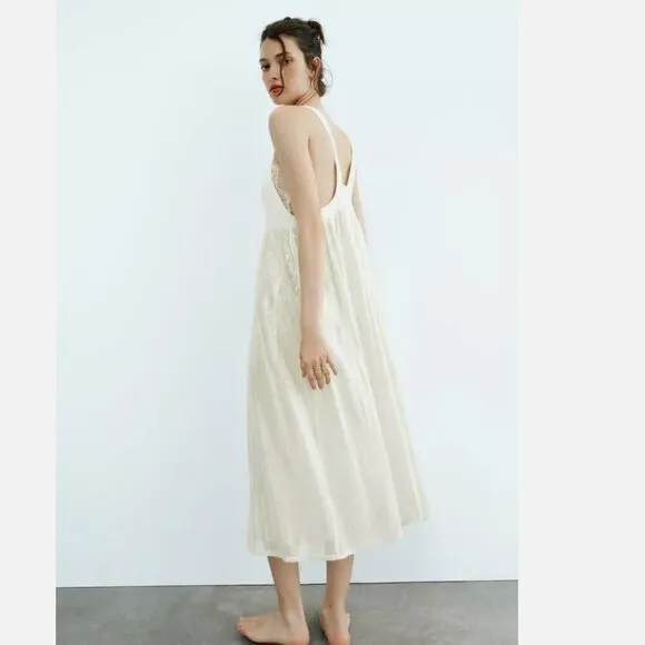 ZARA Limited Edition Sequin Knit Slip Dress Size M NEW WITH TAG!