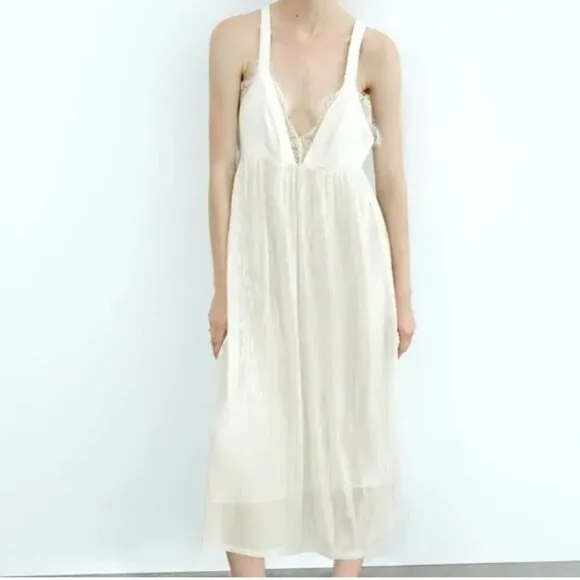 ZARA Limited Edition Sequin Knit Slip Dress Size M NEW WITH TAG!
