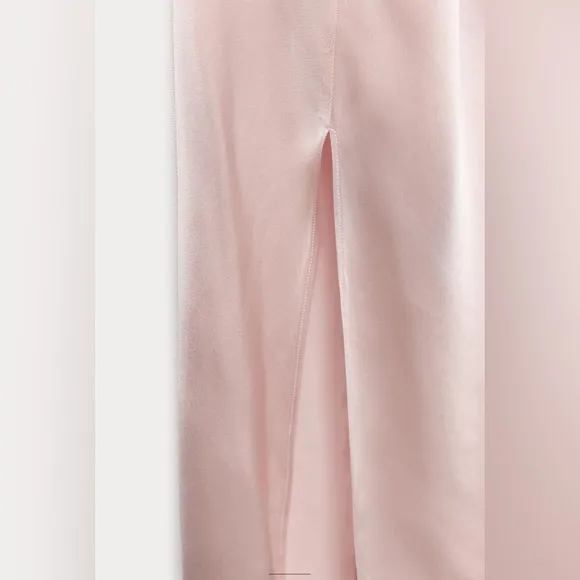 Zara Open Back Satin Effect Dress. New With Tags.