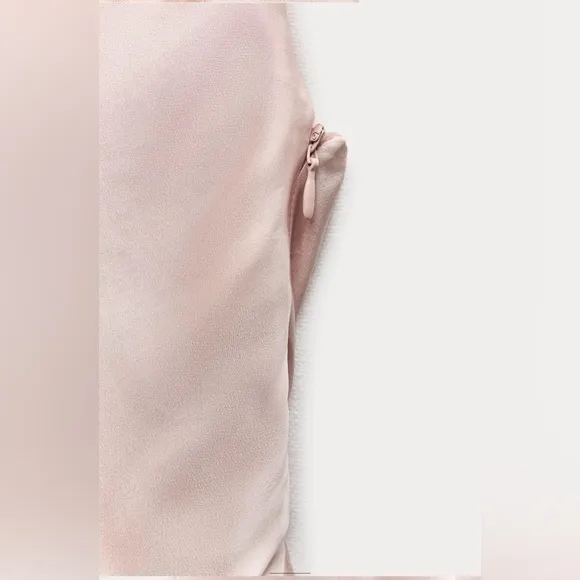 Zara Open Back Satin Effect Dress. New With Tags.