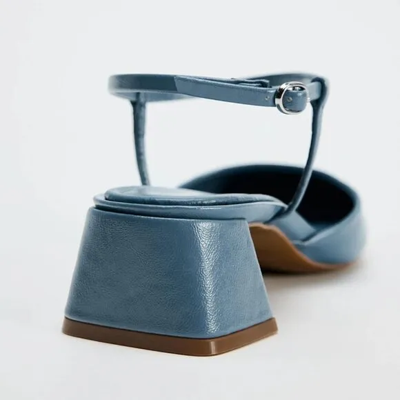 ZARA Square Toe Heels NWT