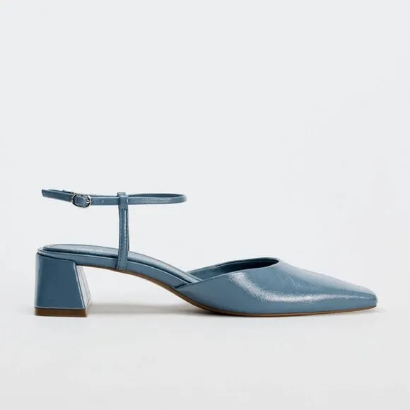 ZARA Square Toe Heels NWT