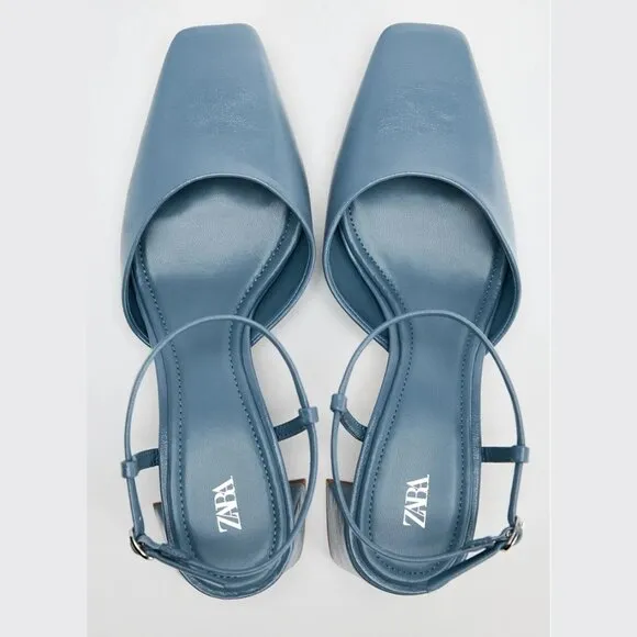 ZARA Square Toe Heels NWT