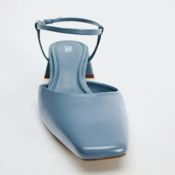 ZARA Square Toe Heels NWT